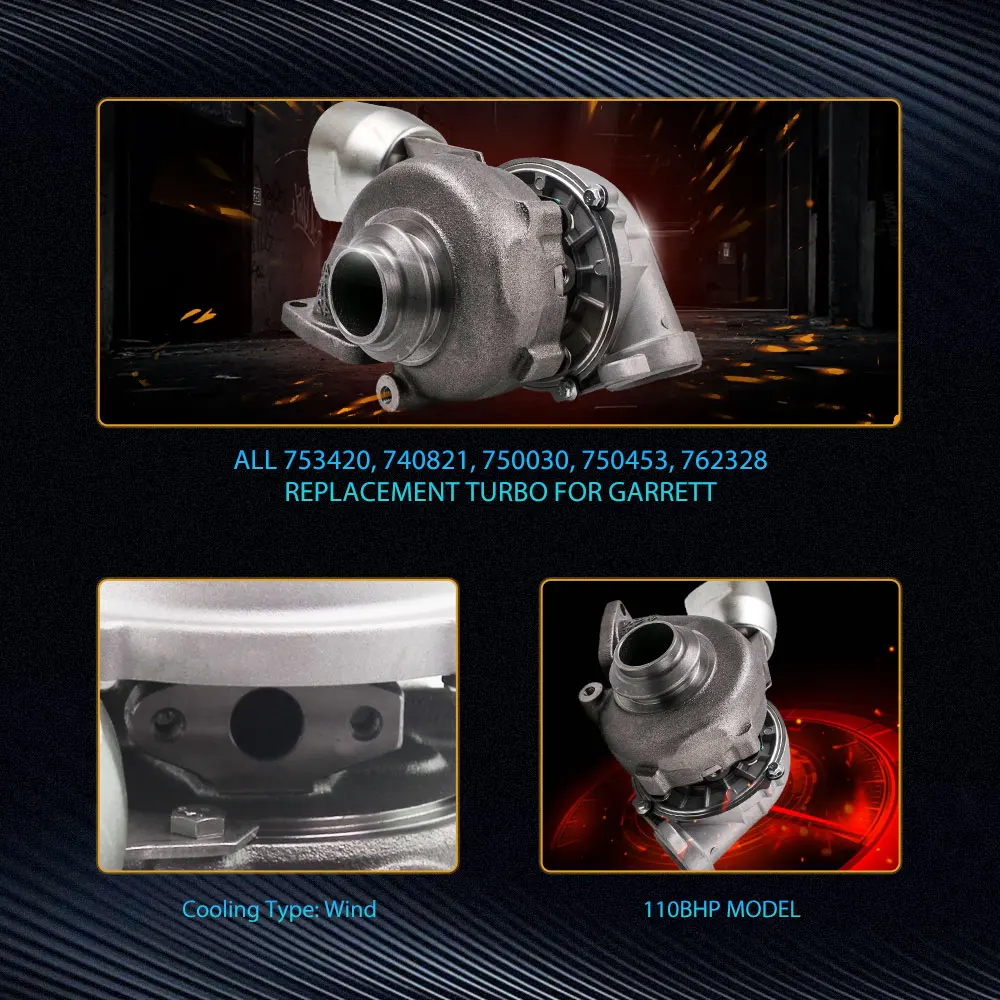 Turbo GT1544V for Ford C Max Citroen Peugeot Partner 1.6 L 110BHP 2005 753420 753420-0004 753420-0002