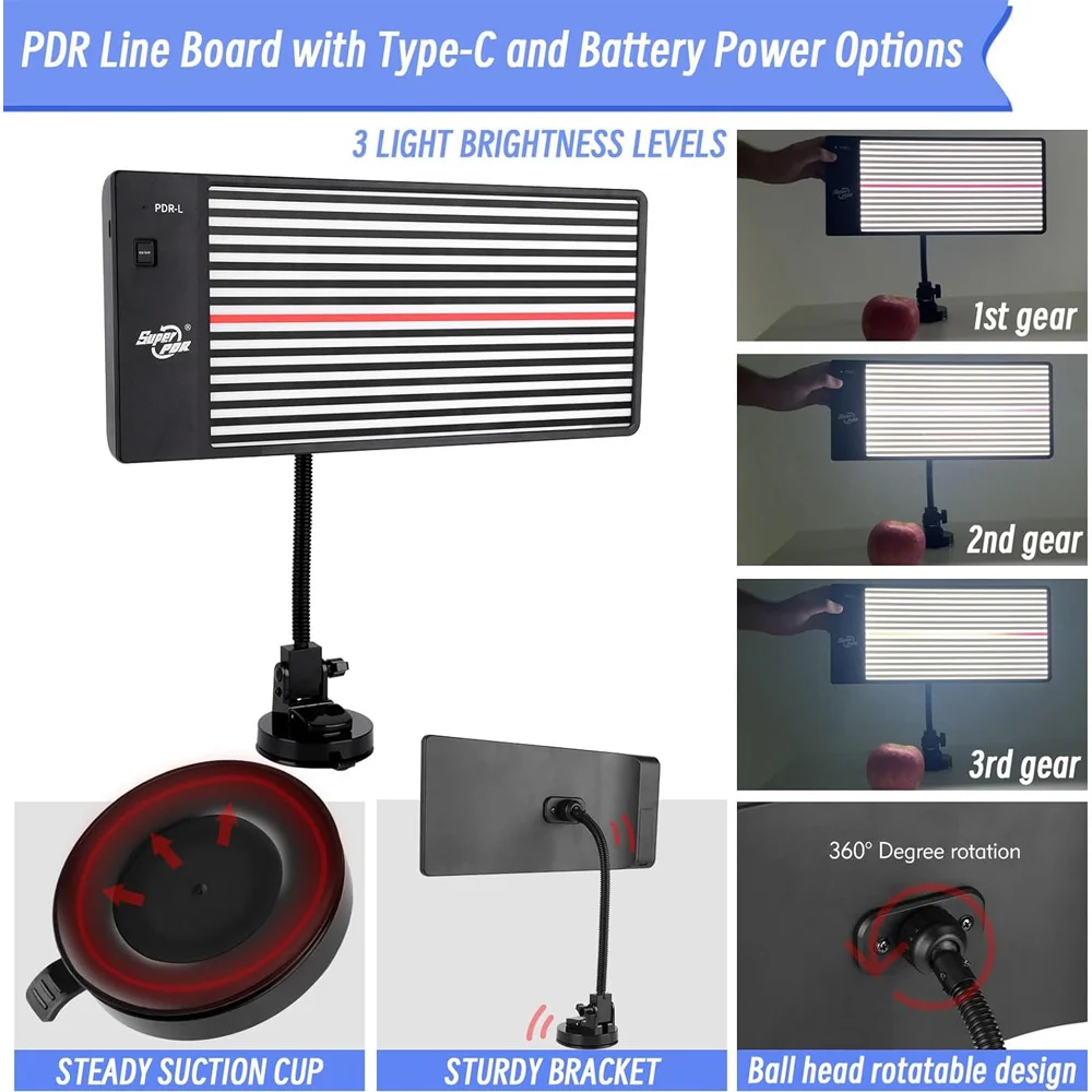 Professional PDR Light Board LED Dent Repair Tool USB Rechargeable for Car Body Dent Removal Repair