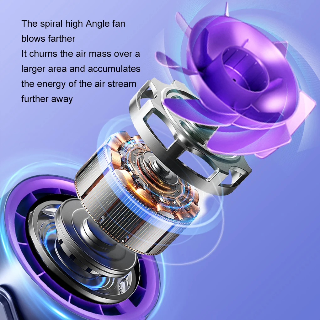 Electric Fan Desktop Fan Clip/stand/three Uses Noise Reduction Blade Brushless Motor Portable Fan