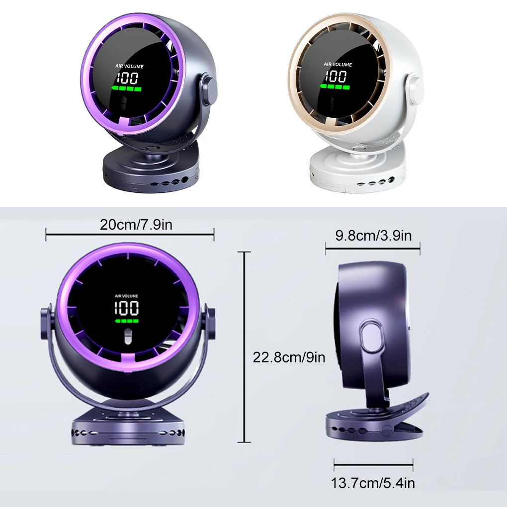 Electric Fan Desktop Fan Clip/stand/three Uses Noise Reduction Blade Brushless Motor Portable Fan
