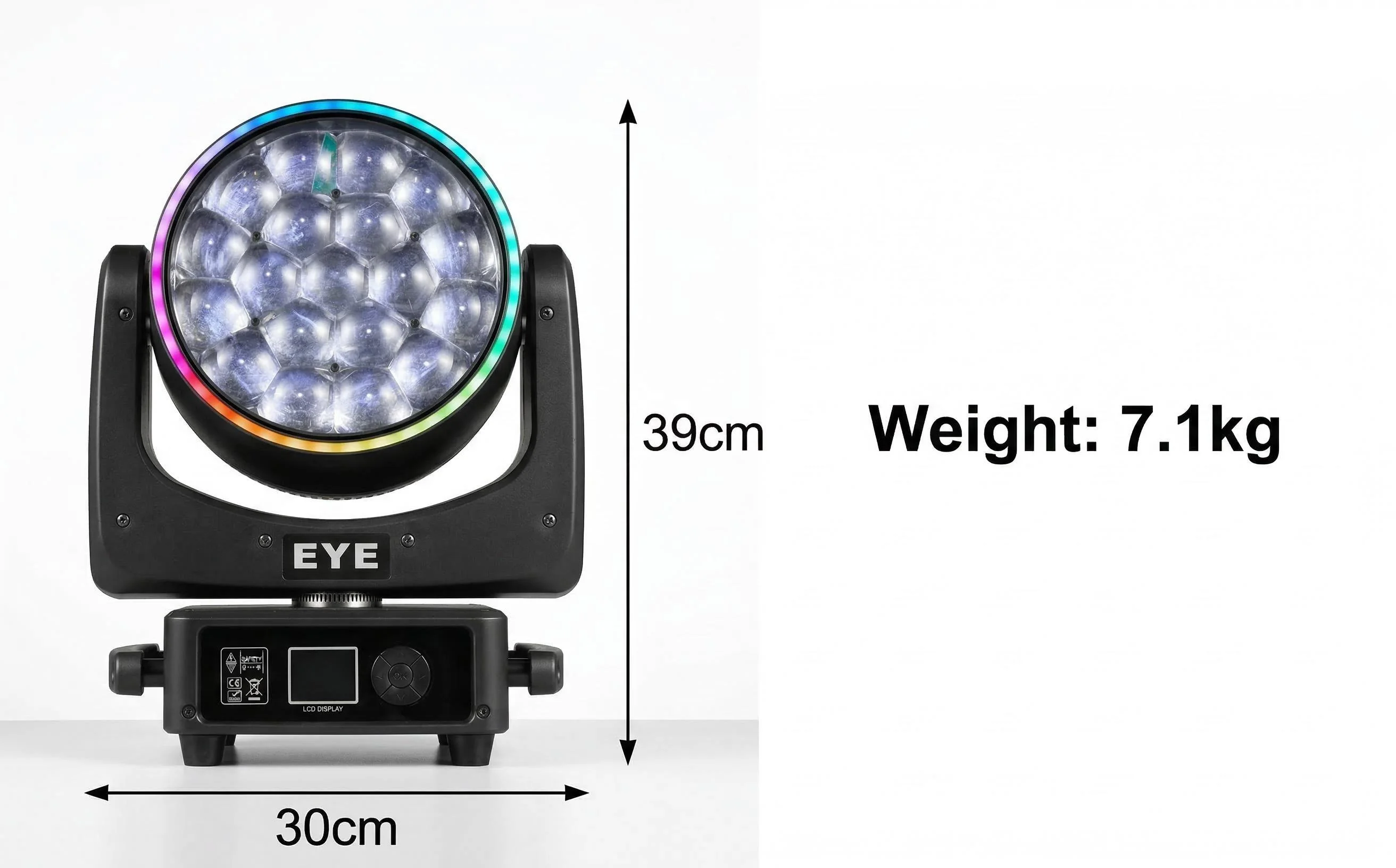 LED Beam+Wash 19x25W Big Bees Eyes RGBW Moving Head Light 2in1 Flight Case for Performance Stage Concert