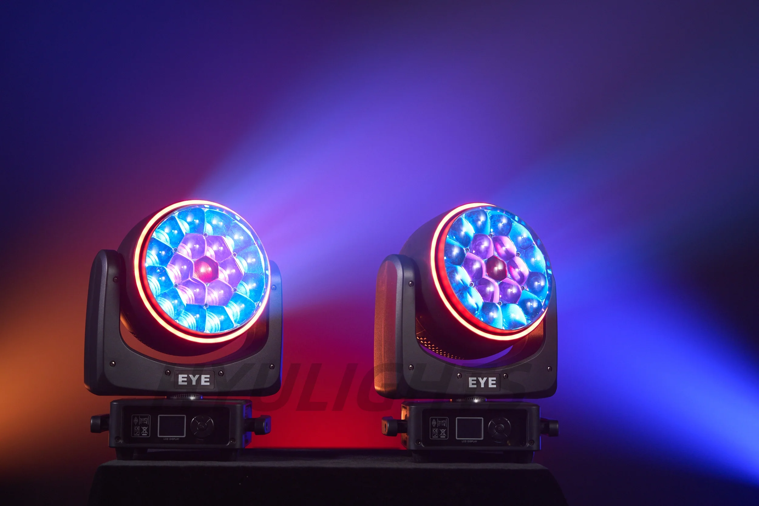 LED Beam+Wash 19x25W Big Bees Eyes RGBW Moving Head Light 2in1 Flight Case for Performance Stage Concert