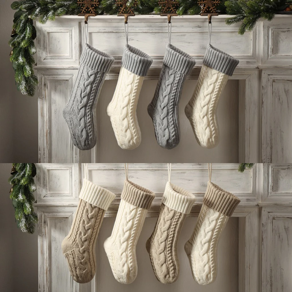 Knit Comfortable And Exquisite Large Capacity Christmas Gift Socks To Hold All Gifts And Other Gifts Type i
