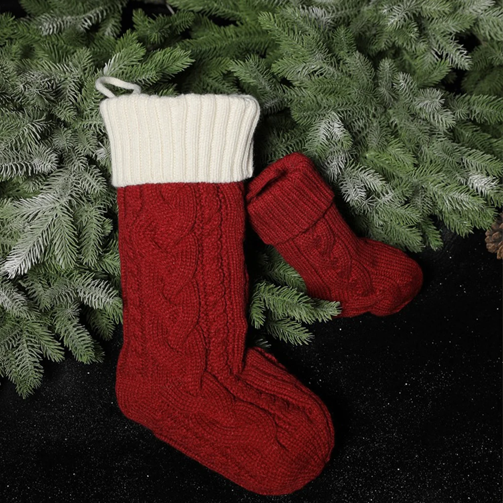 Knit Comfortable And Exquisite Large Capacity Christmas Gift Socks To Hold All Gifts And Other Gifts Type i