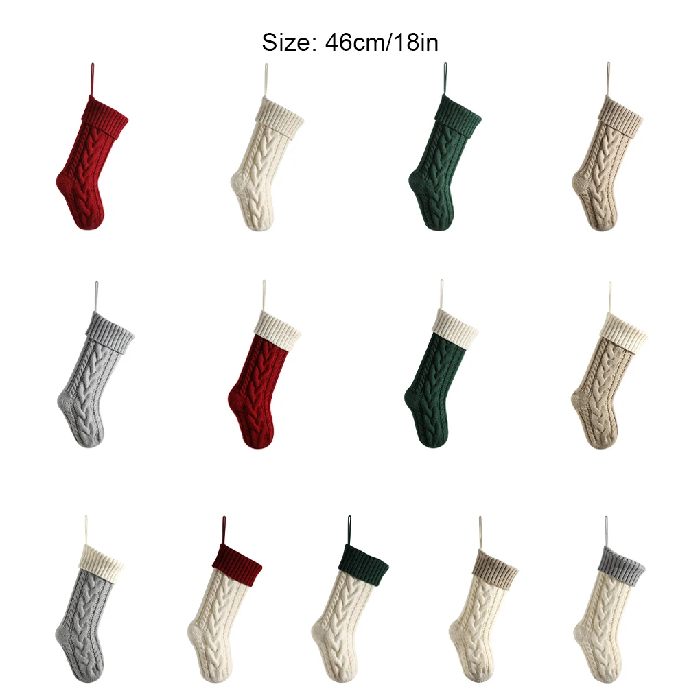 Knit Comfortable And Exquisite Large Capacity Christmas Gift Socks To Hold All Gifts And Other Gifts Type i