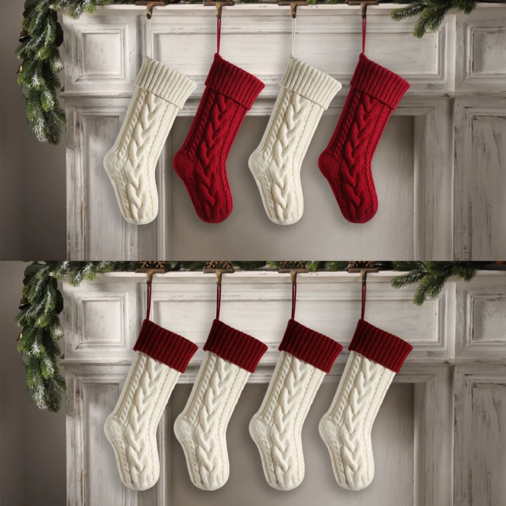 Knit Comfortable And Exquisite Large Capacity Christmas Gift Socks To Hold All Gifts And Other Gifts Type i
