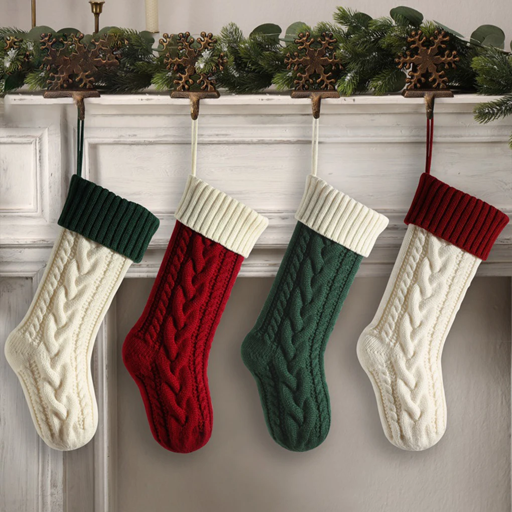 Knit Comfortable And Exquisite Large Capacity Christmas Gift Socks To Hold All Gifts And Other Gifts Type i