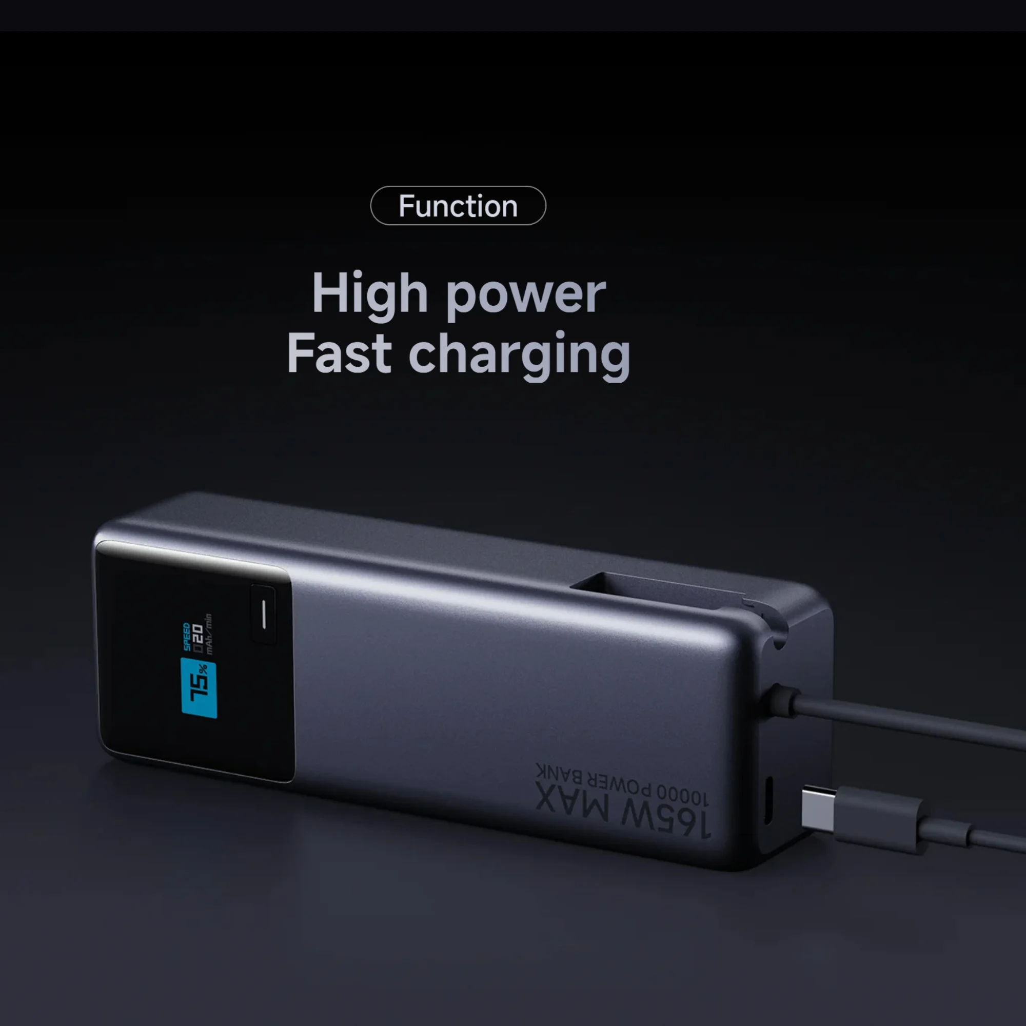 Xiaomi 165W Power Bank 10000mAh, 120W Output Via Integrated Cable USB C Dual Ports LED Screen Portable Charger For Macbook iPhone Xiaomi