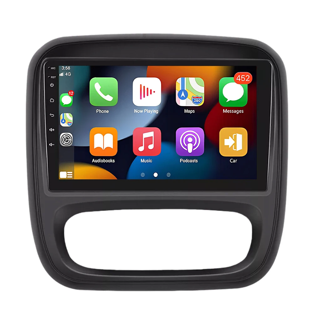 For Vauxhall Vivaro/Opel Trafic 2014 - 2019 Android 15 car navigation 9in built-in CarPlay Android Auto 2+64G Multimedia Player