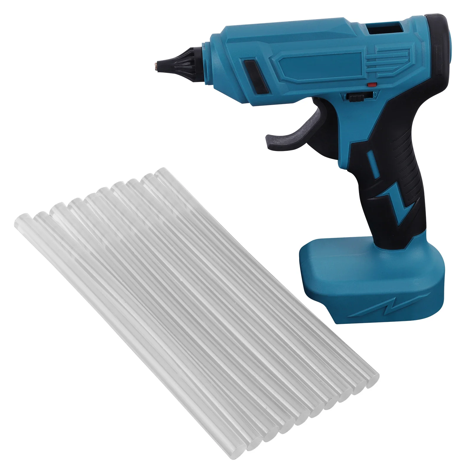 Hot Melt Glue Gun for Makita 18V Battery((Tools Only) with 10 Glue Sticks Heavy Duty Hot Glue Gun for Arts & Crafts & DIY