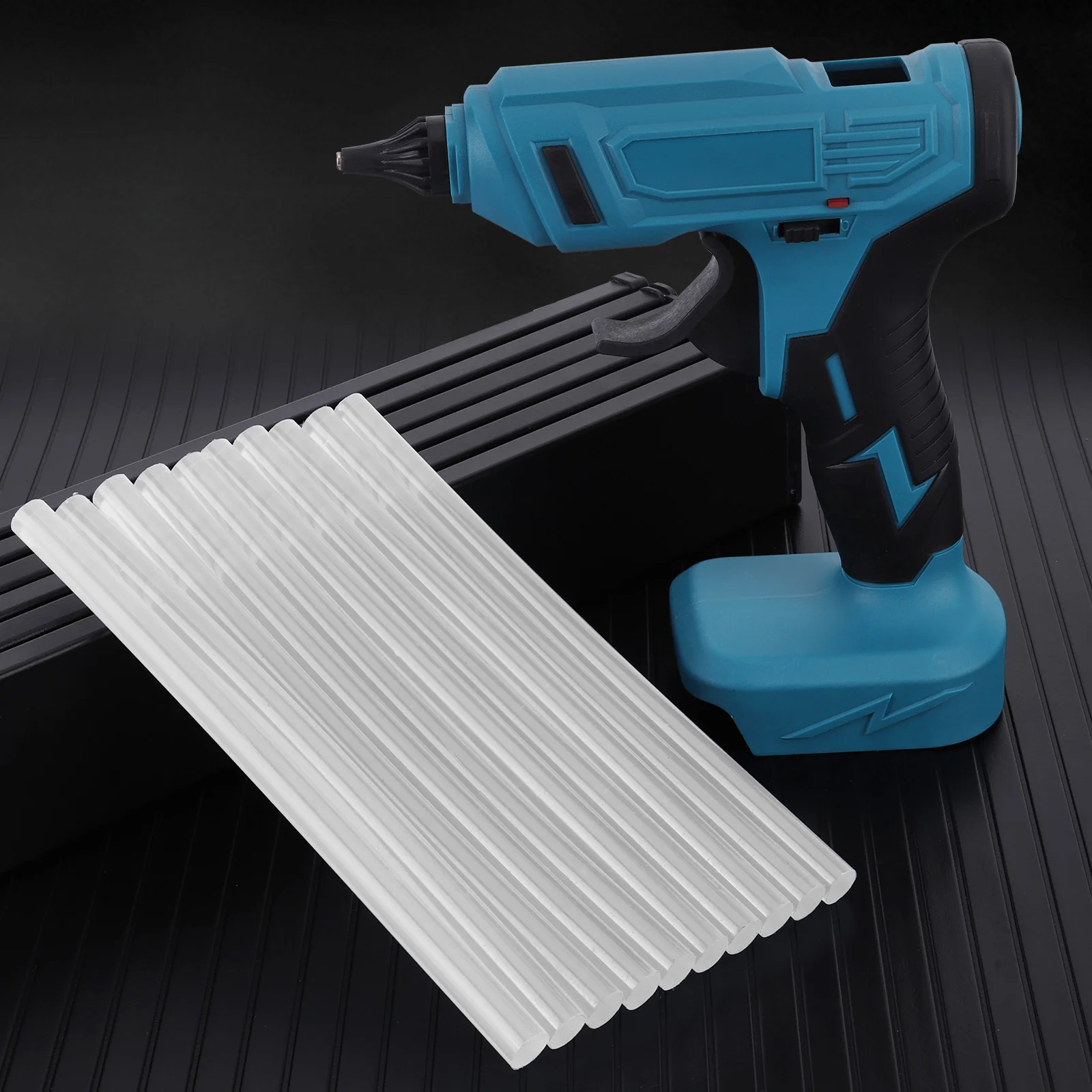 Hot Melt Glue Gun for Makita 18V Battery((Tools Only) with 10 Glue Sticks Heavy Duty Hot Glue Gun for Arts & Crafts & DIY