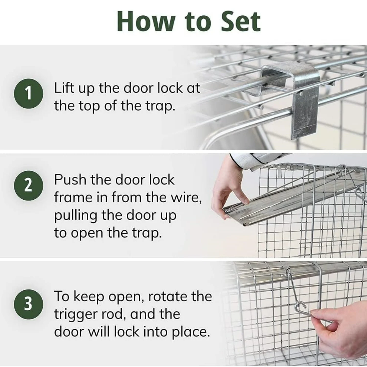 Humane Rat Trap Live Mouse Cage Trap,Galvanized Metal Rabbit Trap,Robust and Bite Resistant,for Indoors and Outdoors,in Gardens