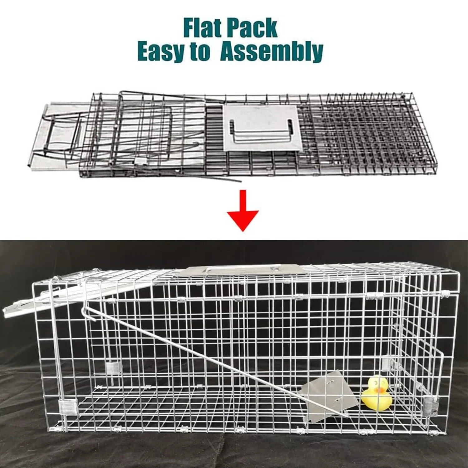 Humane Rat Trap Live Mouse Cage Trap,Galvanized Metal Rabbit Trap,Robust and Bite Resistant,for Indoors and Outdoors,in Gardens