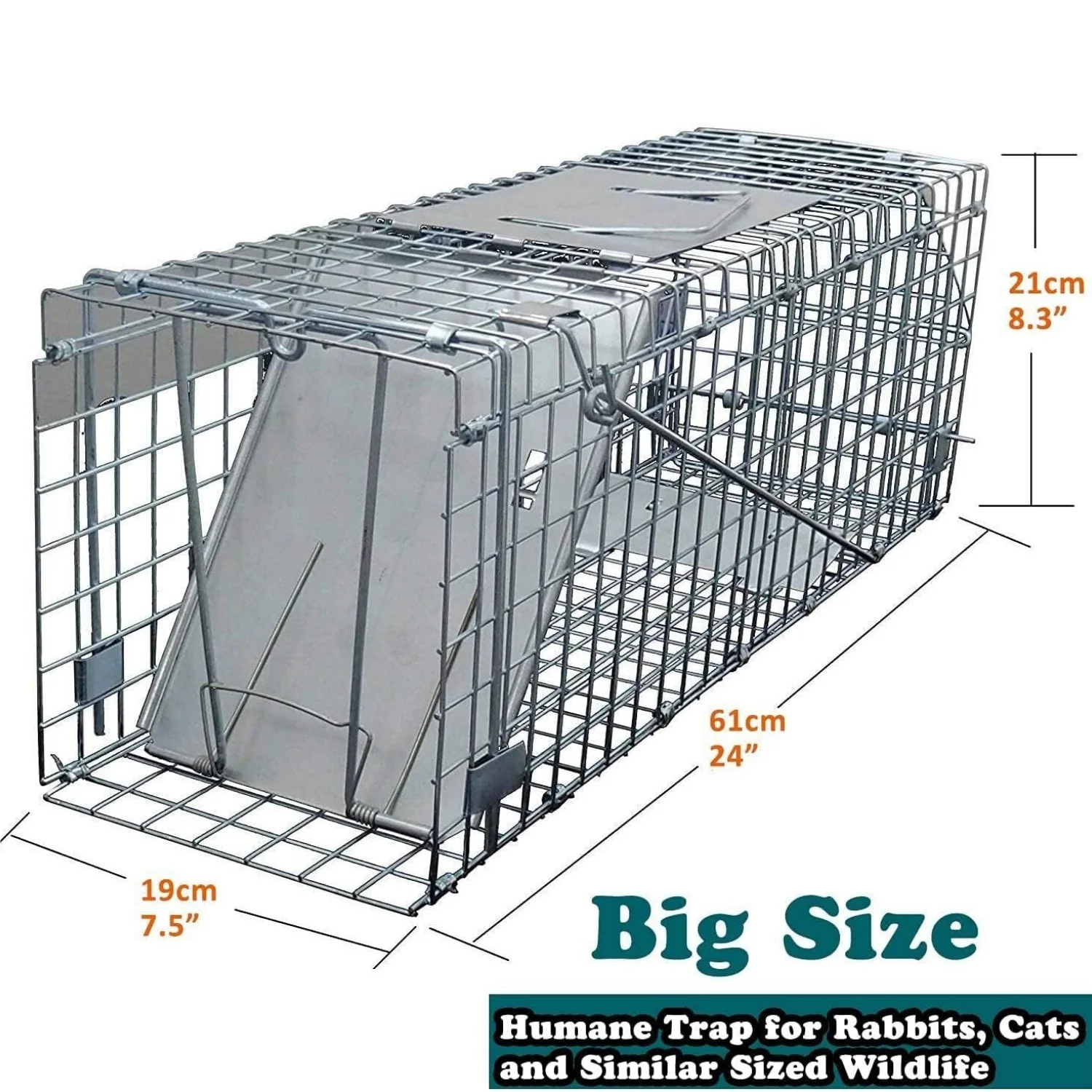 Humane Rat Trap Live Mouse Cage Trap,Galvanized Metal Rabbit Trap,Robust and Bite Resistant,for Indoors and Outdoors,in Gardens