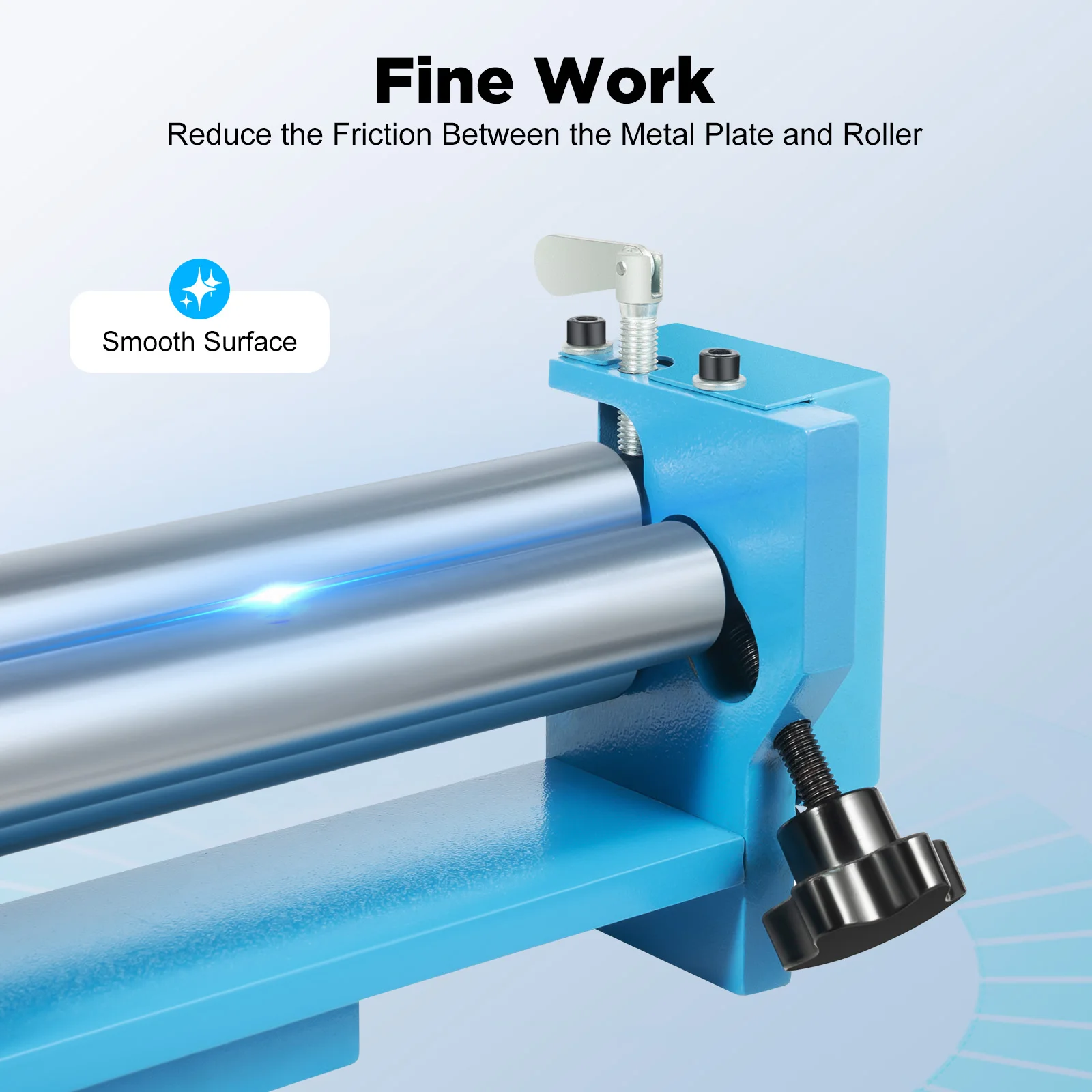 Hand Cranked Bending Machine, Metal Slip Roll Machine, Portable Folding Machine Bender 45# Steel for Rolled Steel Plates