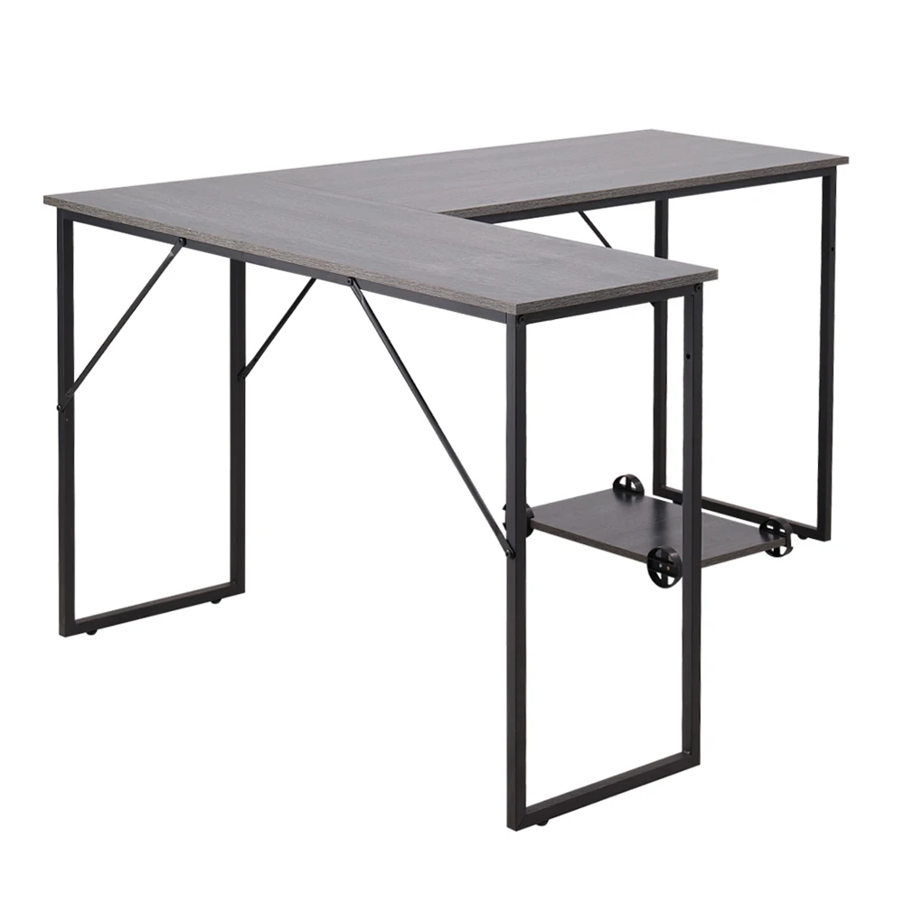 Voltsify Modern L-Shaped Computer Desk Gaming Desk Study Table Writing Desk, 143cm W X 110cm D X 75cm H