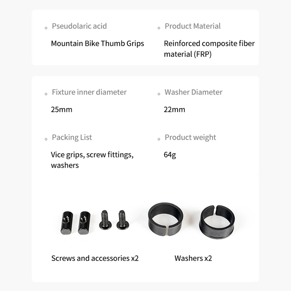 Mountain Bike Handlebar Ends Ergonomic Design Bicycle Inner Bar Ends 22.2mm Bicycle Inner Handlebar Grips Cycling Accessories