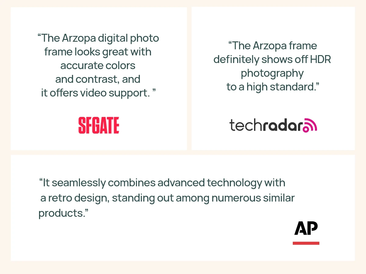 ARZOPA 14 Inch Digital Photo Frame Unlimited Free Cloud Storage WiFi IPS HD Touch Screen Remote Share Photo Videos Auto Rotation