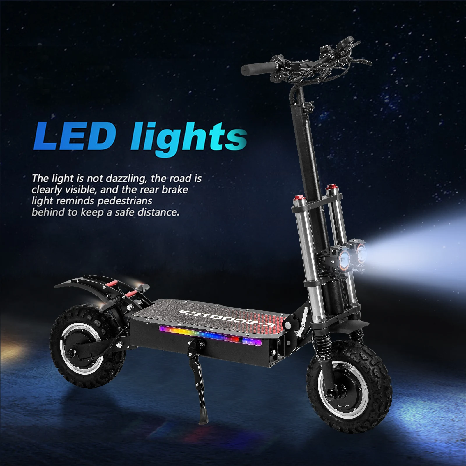 FREEBOY J30max Adult Foldable Escooter 6000W Electric Scooter 60V 38AH 11 INCH OFF-ROAD TIRE E-Mountain Scooter