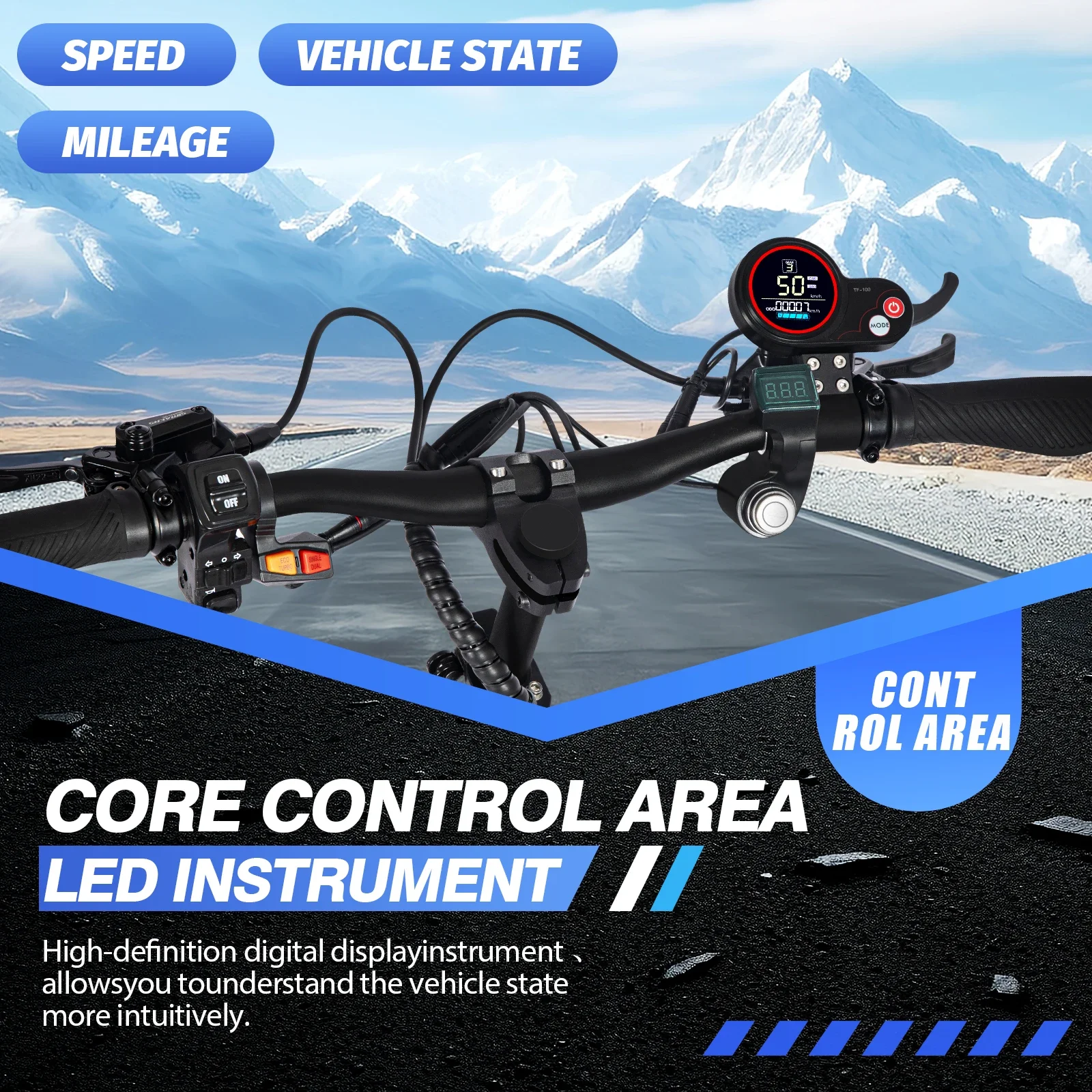 FREEBOY J30max Adult Foldable Escooter 6000W Electric Scooter 60V 38AH 11 INCH OFF-ROAD TIRE E-Mountain Scooter