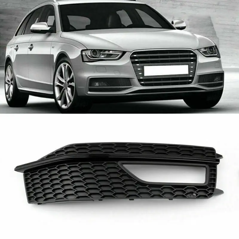Artudatech Left/Right Bumper Fog Light Lamp Cover Grille Grill For Audi A4 S-line S4 2013-2015 2014
