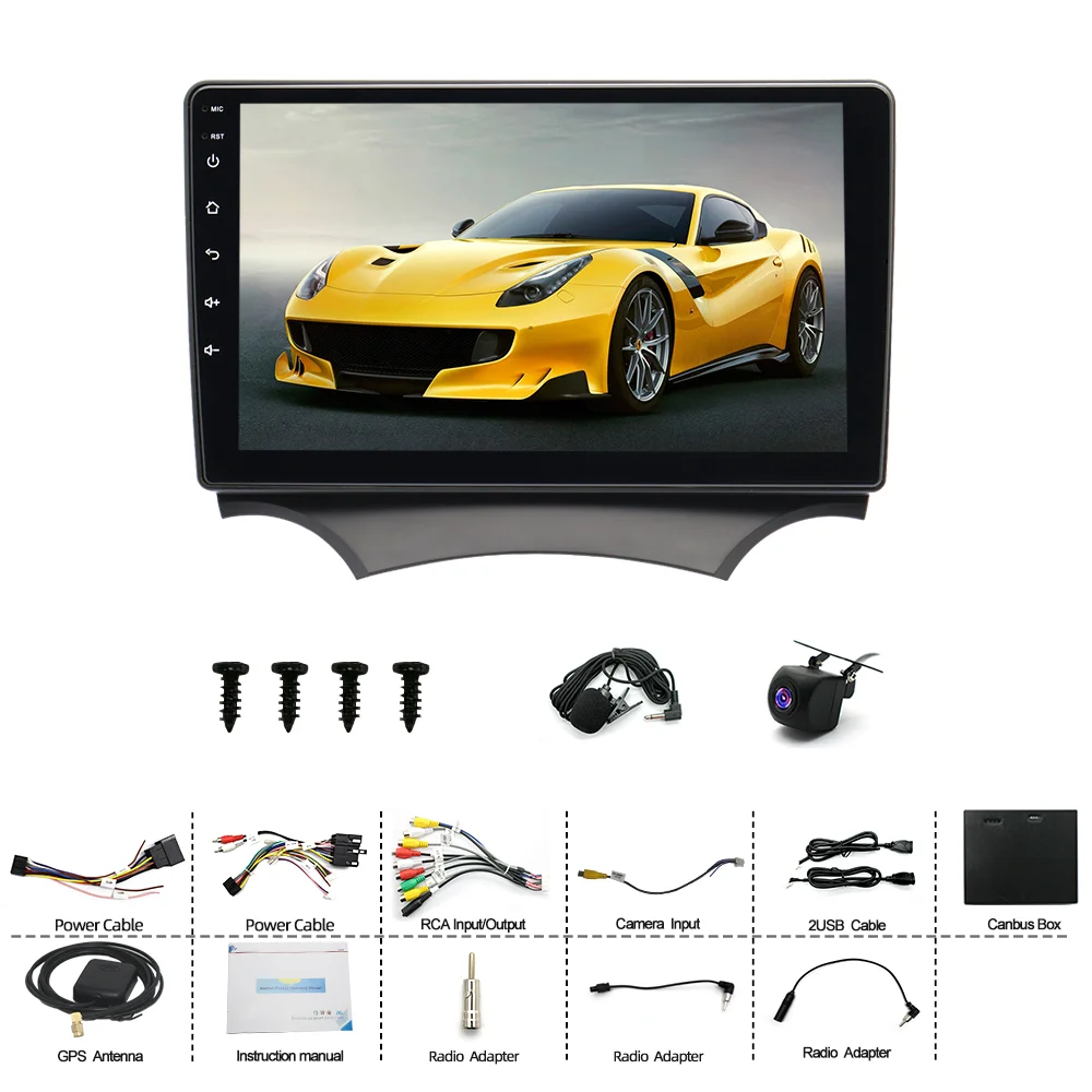 4+64G Android Car Stereo for Ford Ka 2008 - 2014 Built-in Wireless For Carplay Android Auto GPS Navigation Car Radio AHD Camera