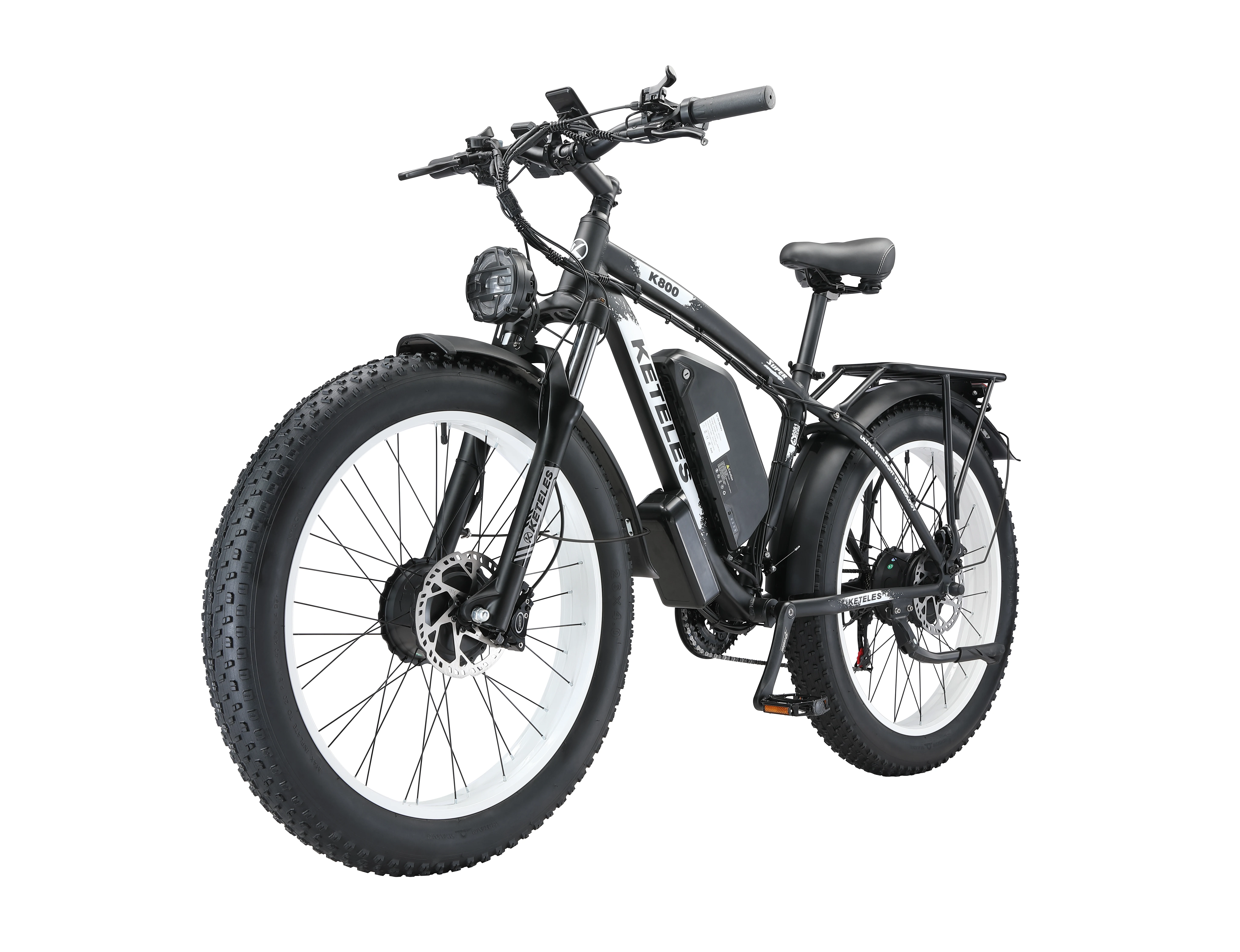 KETELES K800 Electric Bike 1000W*2 Motor 48V23AH Battery Off-Road E-Bike 26 inch Fat Tire E-Mountain Bike