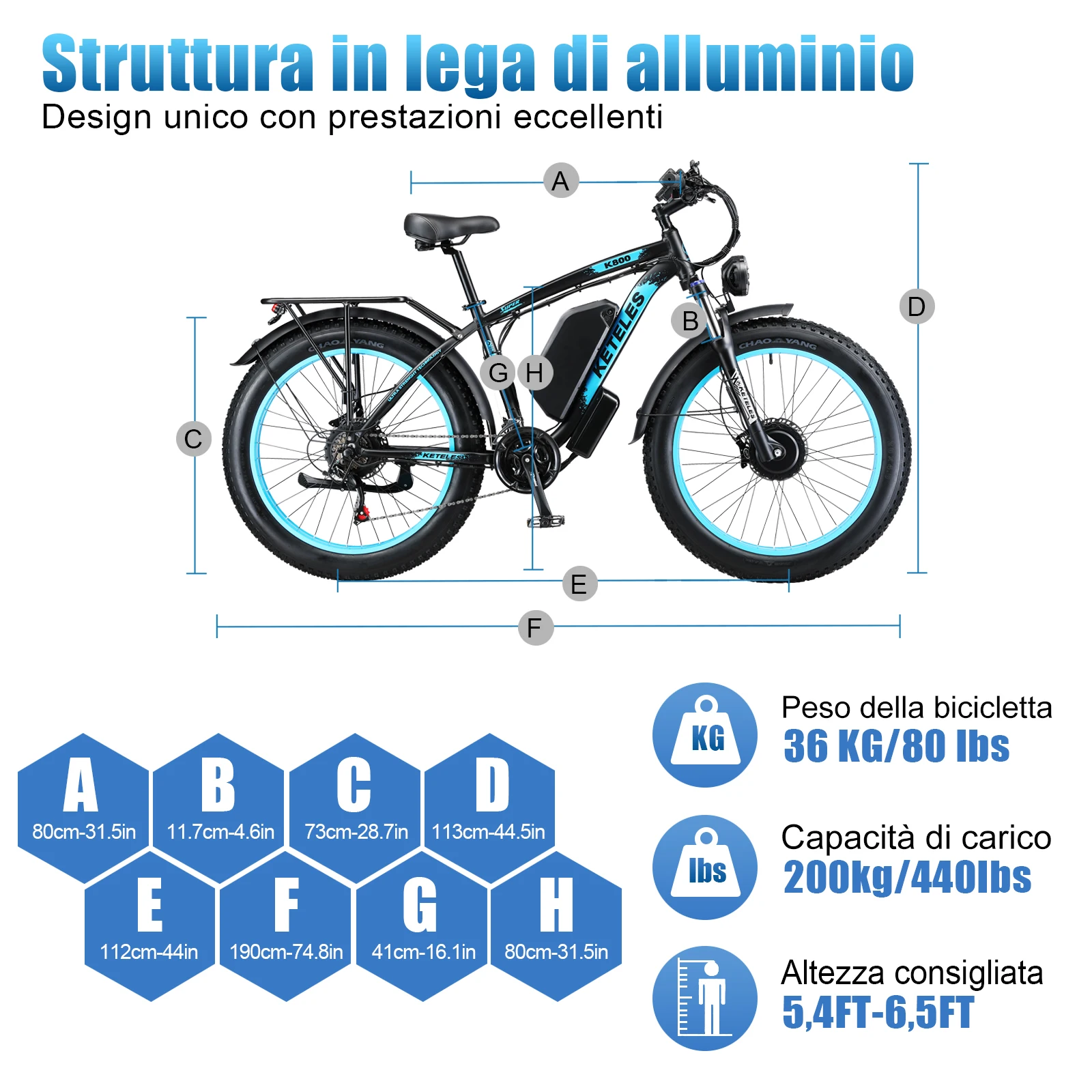 KETELES K800 Electric Bike 1000W*2 Motor 48V23AH Battery Off-Road E-Bike 26 inch Fat Tire E-Mountain Bike