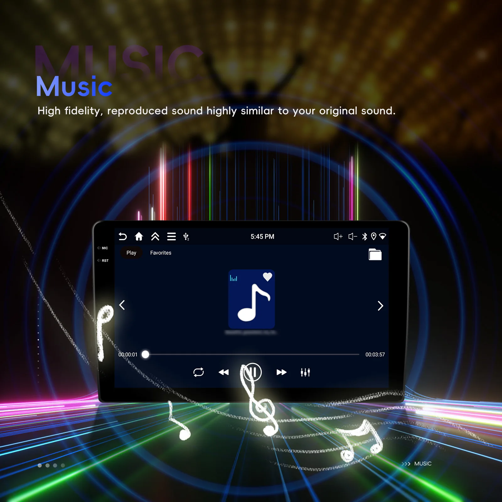 Podofo For Ford Focus1998- 2005 Car Radio 4GB+64GB Wireless Carplay Android Auto Multimedia Video Player Mirror Link 9 Inch