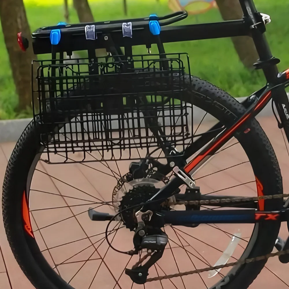Mountain Bike Folding Hanging Basket Bicycle Basket Basket Front and Rear Hanging Bold Side Trailer for Outdoor Cycling Travel