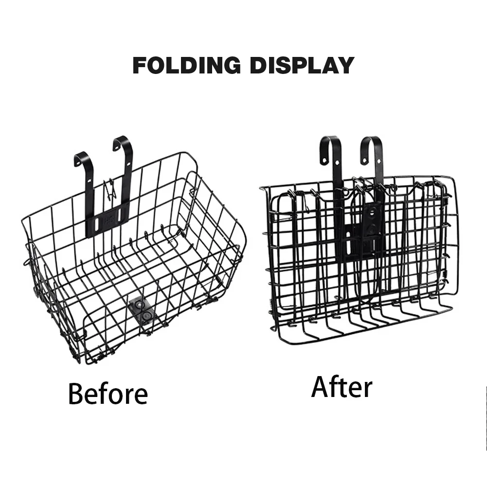 Mountain Bike Folding Hanging Basket Bicycle Basket Basket Front and Rear Hanging Bold Side Trailer for Outdoor Cycling Travel