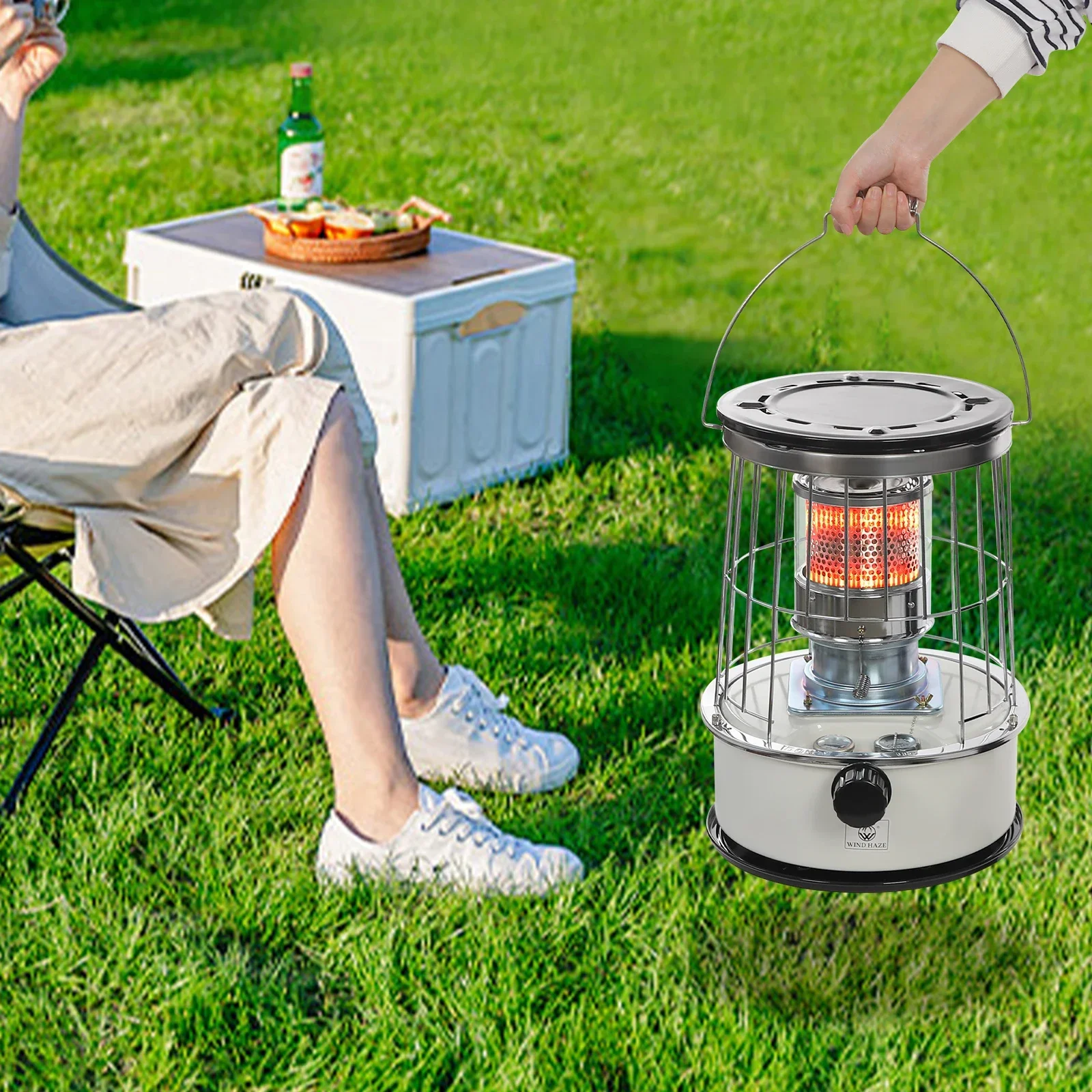 Portable Kerosene Heater Indoor,Kerosene Heater 6L Lasts 18 h,360°Surround Heating Kerosene Stove Burner Camping Kerosene Heater