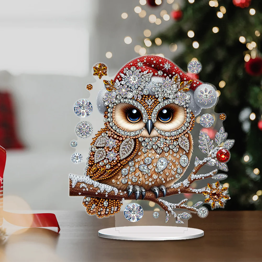 Acrylic Special Shaped Cute Animal Diamond Painting Tabletop Ornaments Kit Table Top Diamond Painting Ornament Kits for Bedroom