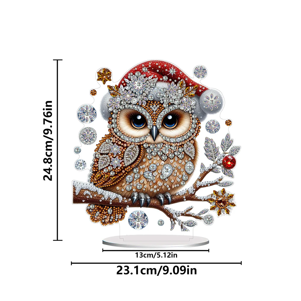 Acrylic Special Shaped Cute Animal Diamond Painting Tabletop Ornaments Kit Table Top Diamond Painting Ornament Kits for Bedroom