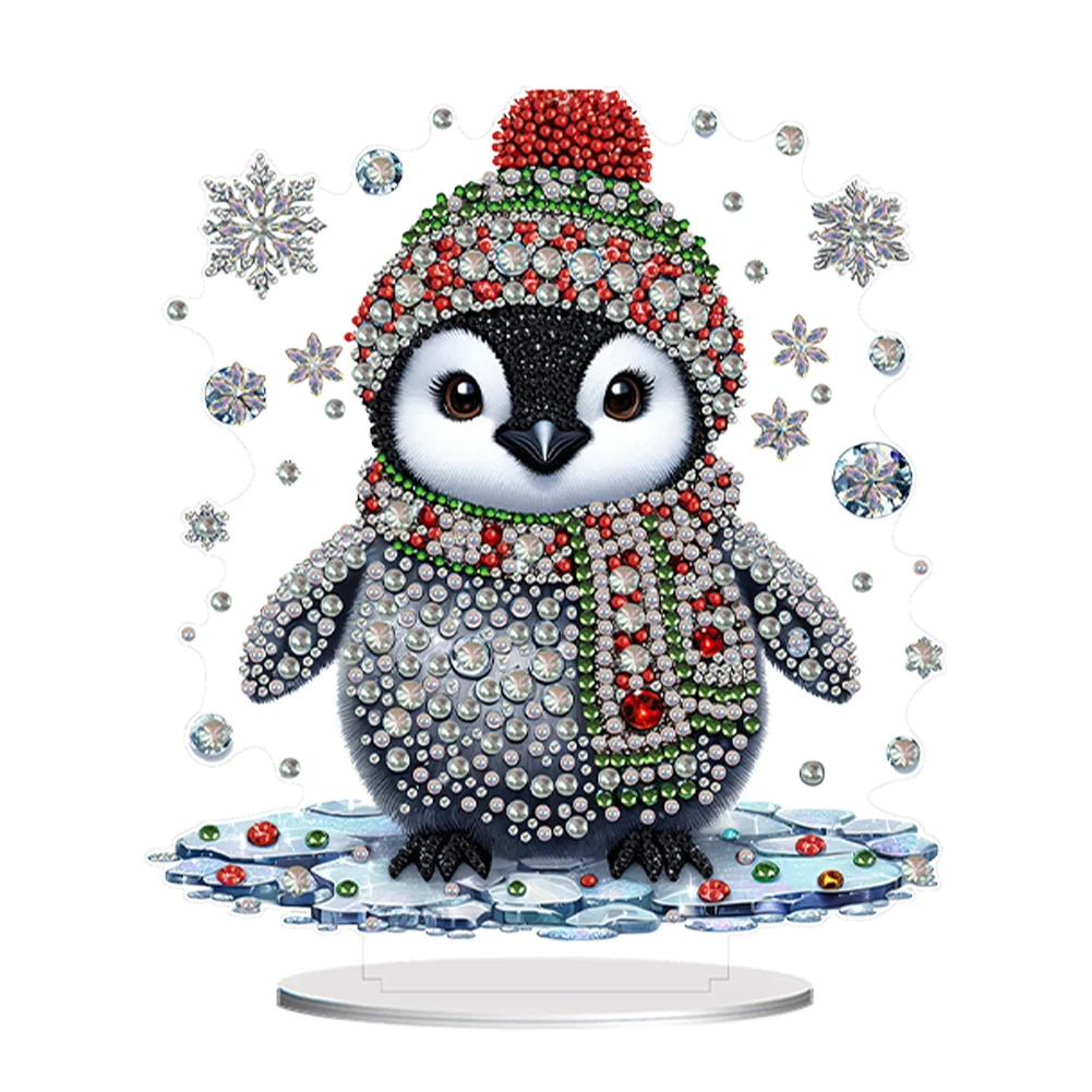 Acrylic Special Shaped Cute Animal Diamond Painting Tabletop Ornaments Kit Table Top Diamond Painting Ornament Kits for Bedroom