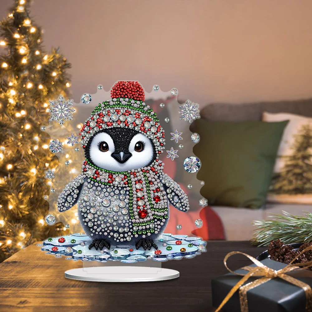 Acrylic Special Shaped Cute Animal Diamond Painting Tabletop Ornaments Kit Table Top Diamond Painting Ornament Kits for Bedroom