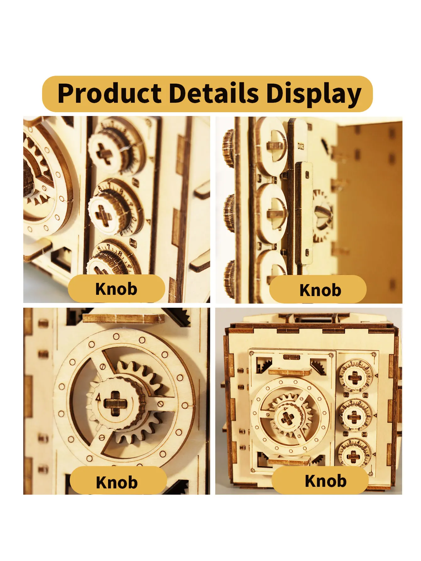 3D Wooden Puzzle For Adults Locker Puzzle Box Model Kit DIY Handmade Christmas Gifts