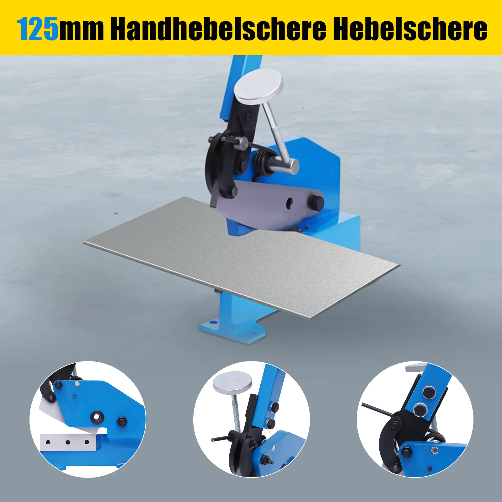 Manual Metal Cutter Hand Lever, Shear Metal Steel Cutting Machine, Thickness (Round Steel) 1.1cm/0.43in
