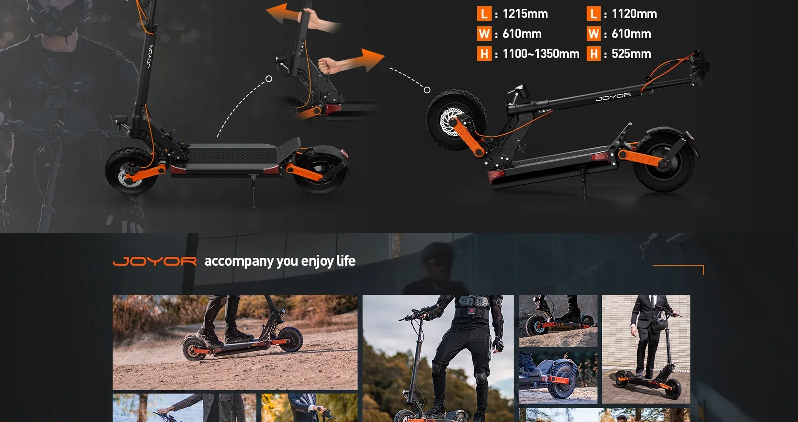 Joyor S5-Z City Adult E-scooter 48V 13Ah Urban commuting electric scooter 600W ultra-high power foldable Escooter