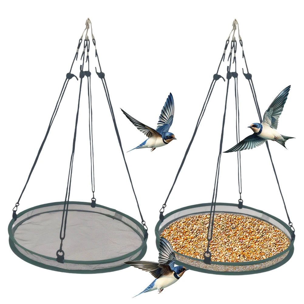 2 Pack Bird Seed Catcher Trays Hanging Bird Feeder Fabric Bird Feeder Outdoor Bird Feeding Accessory