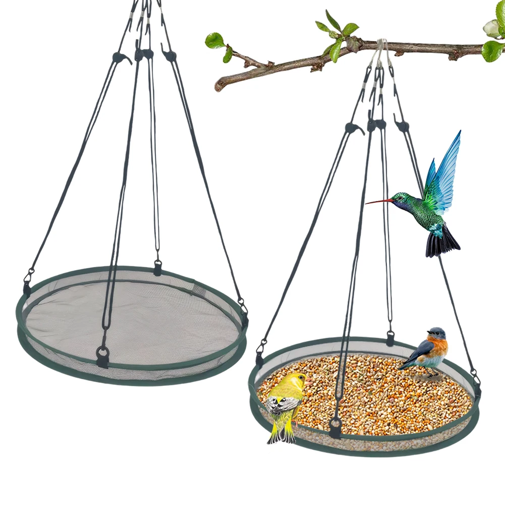 2 Pack Bird Seed Catcher Trays Hanging Bird Feeder Fabric Bird Feeder Outdoor Bird Feeding Accessory