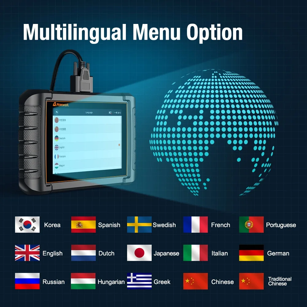 NT809 OBD2 Automotive Scanner Bi-directional Test 30 Maintenance FOXWELL OBD 2 All System Car Diagnostic Scan Tool PK MK808