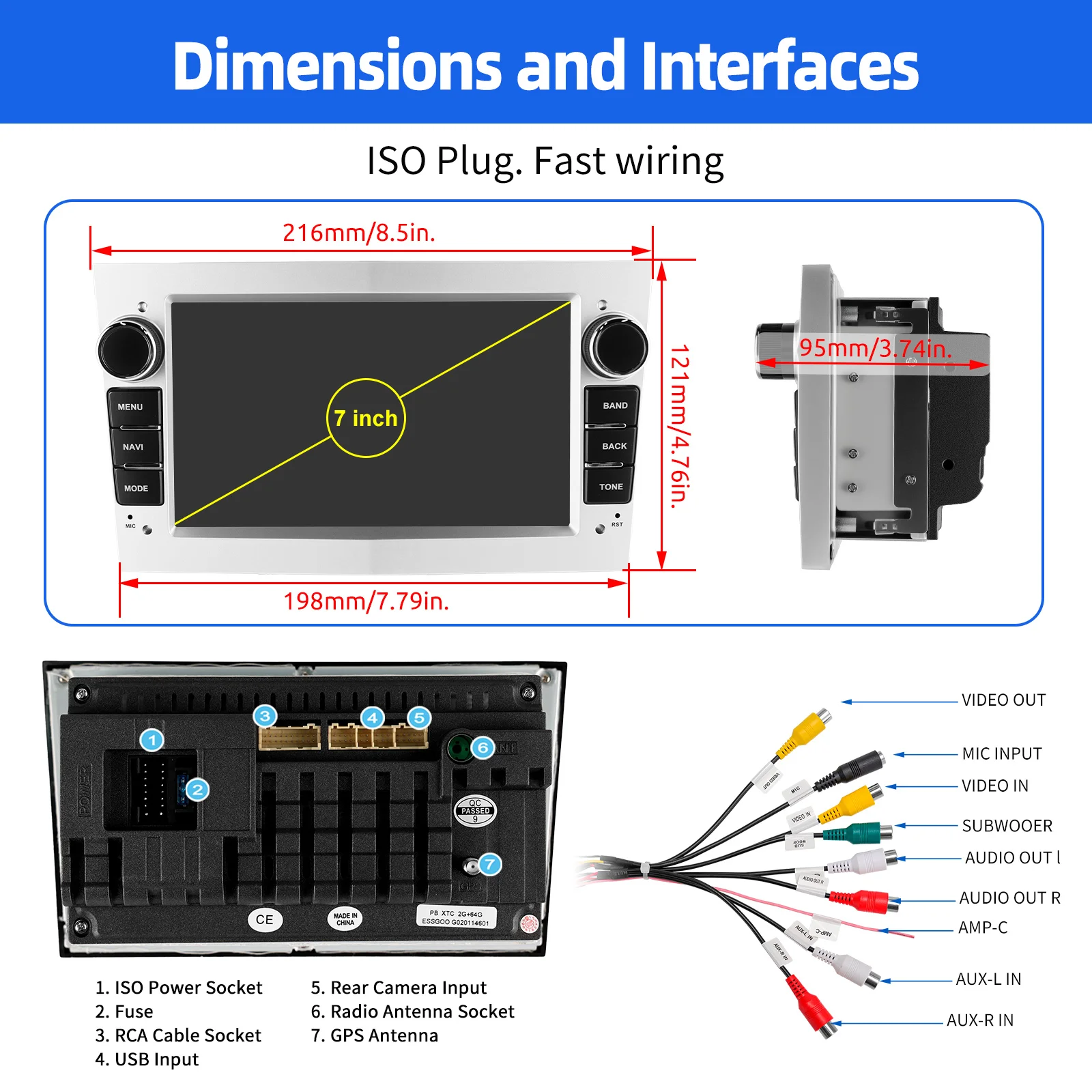 ESSGOO Wireless Carplay Android 15 Car Radio for Opel Astra H G J Antara Vectra C B Vivaro Corsa C D Zafira B Multimedia Player