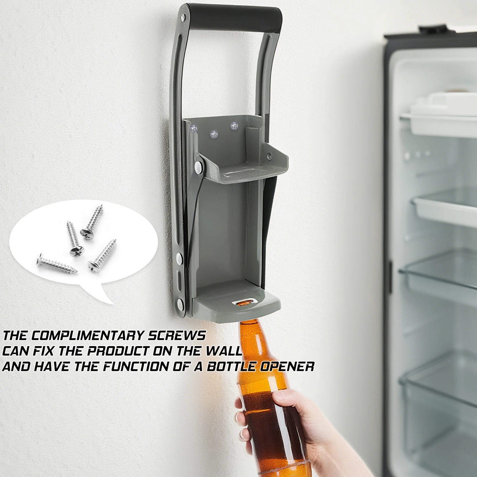 16OZ LARGE BEER TIN CAN CRUSHER WALL MOUNTED RECYCLING KIT BOTTLE OPENER 500ML