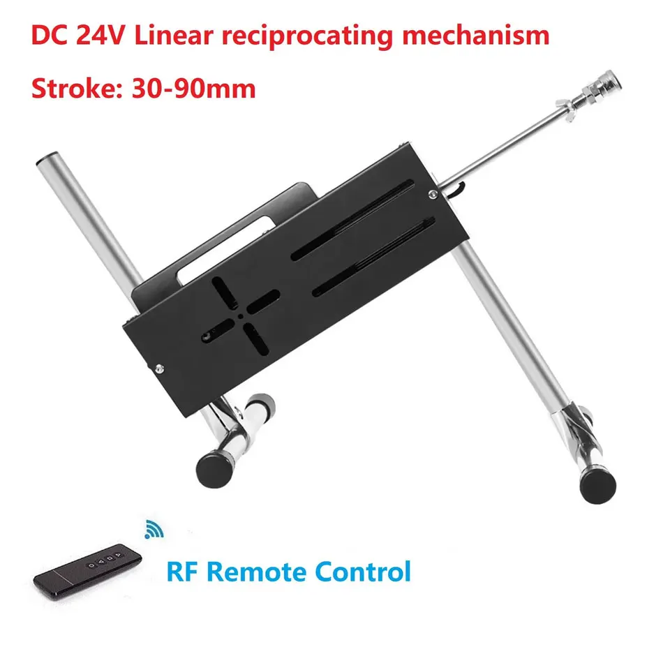 New Adjustable 30-90mm Stroke RF Remote Control Stainless Steel DC 24V DIY Telescopic Reciprocating Linear Actuator Motor gift