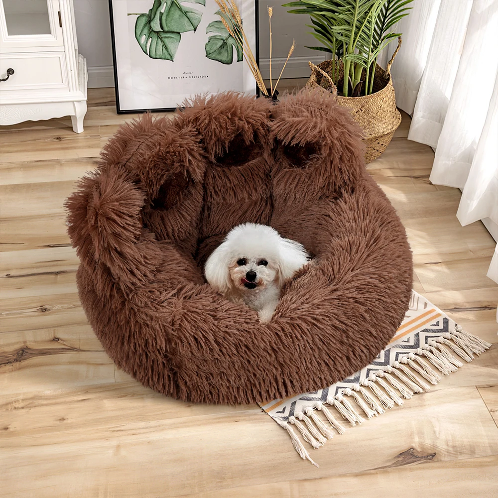 Tieker pet plush bed dog bed cat bed soft pet bed pet sleeping mat warm four seasons universal
