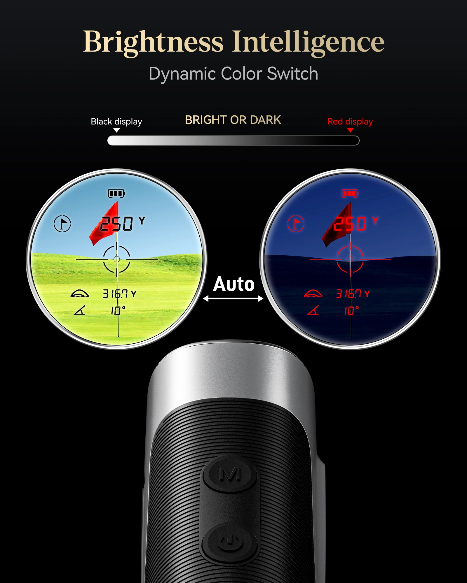 REDTIGER C016 Golf Rangefinder with Slope and Pin Lock Vibration Distance Meter with Rechargeable Battery Laser Range Finder