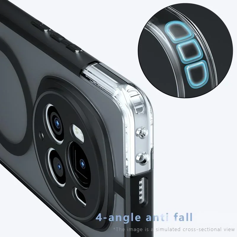 for Magsafe Shockproof Acrylic Phone Case for Honor Magic 6 Pro Hard Bumper Matte Cover Magnetic Shell for Magic 7 Pro