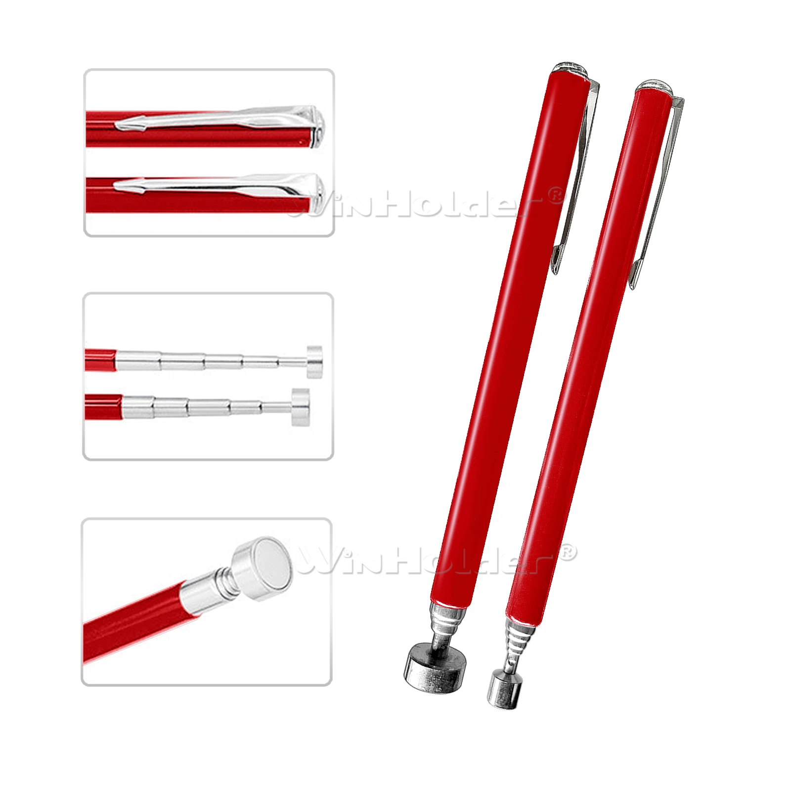 3-in-1 Magnetic Pickup Tool Telescopic Pen Mini Magnet Pick Up Tool Extendable Pickup Rod Stick for Picking Up Screws Nut Bolt