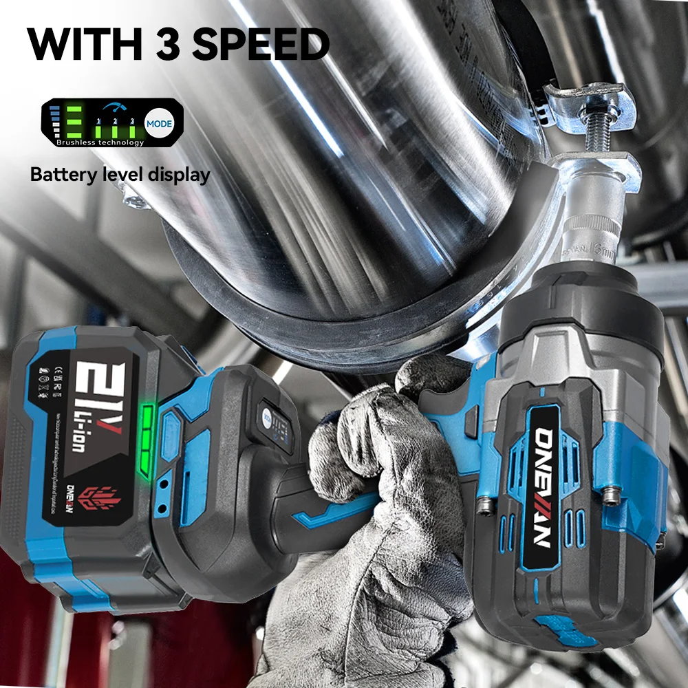 ONEVAN 2800N.M Brushless Electric Impact Wrench 1/2 inch Cordless Screwdriver Wrench Power Tools For Makita 18V Battery Pin